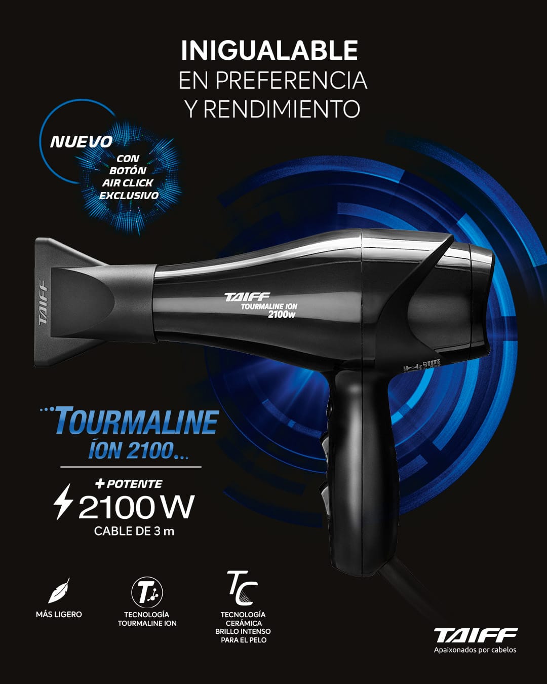 Blower Profesiona TOURMALINE 2.100wts